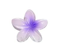 4PCS 8cm Large Size Pearlescent Sweet Gradient Acrylic Plumeria Flower HairpinHairpin Hair Accessory For Women(Violets)