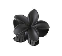 4PCS 8cm Large Size Pearlescent Sweet Gradient Acrylic Plumeria Flower HairpinHairpin Hair Accessory For Women(Frosted Black)