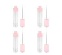 4pcs 8ml Plastic Lip Gloss Bottles with Wand Tube | Body for Visual Level Check, round Design for DIY Makeup Practice, Lip Balm and Serum