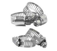 4pcs 8mm ~ 120mm Stainless Steel Drive Hose Clamps Adjustable Tri Gear Worm Fuel Tube Water Pipe Fixed Clip Spring Cramps(Diameter 52-76mm)