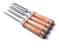 4pcs 8mm 12mm 18mm 25mm Semi-Circular Wood Carving Chisels Chrome Vanadium Steel Blade Wood Chisels Gouge for Woodworking Tools