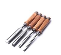 4Pcs 8mm 12mm 18mm 25mm Semi-Circular Woodworking Carving Chisels Chrome Vanadium Steel Wood Gouge Chisels DIY Hand Tools