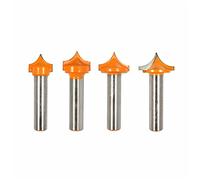 4pcs 8mm Shank Solid Round Point Cut Round Nose Bits Shaker Cutters Tools Woodworking Milling Cutter for Wood Router Bit Set for Wood Planer
