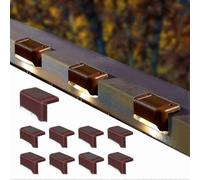 4pcs/8pcs/12pcs/16pcs Stair Led Solar Lamp Ip65 Waterproof Outdoor Garden Light Pathway Yard Patio S brown shell warm light 8