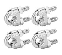 4pcs 9/16" M14 304 Stainless Steel Wire Rope Clips, Heavy Duty U Bolt Saddle Clamps for 14mm Cable, Rustproof Outdoor Use for Patio/Fence/Fitness Equipment