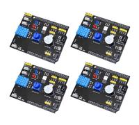 4PCS 9-In-1 Multi-Function Expansion Board, Sensor Shield Module Humidity LM35 Temperature Computer Accessories, Humidity Sensor Multifunction Expansion Board