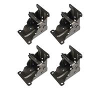 4Pcs 90 Degrees Folding Table Chair Leg Brackets Hinge Self-Locking Folding Bracket Extension Support Hinges Easy to Use for Table Leg(Black)