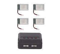 4PCS 903048 3.7V 2000mAh RC Drone Battery Set, Lightweight UAV Lithium Battery for H11D H11C, Easy Carry Quadcopter Accessory