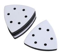 4PCS 93mm 6 Holes Hook Soft Interface Pad Triangle Sanding Loop Sponge Cushion Pad for Sanding Machines Impact-Resistant Noise Reduction