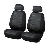 4PCS/9PCS Car Seat Cover Fabric Seat Cover Universal Airbag Compatible Car Interiors Car Seat Protectors Car Seat Covers(2pcs Gray)