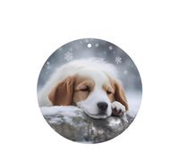 4pcs A Sleeping Dog Car Aroma Diffuser Round Shape Hanging Fragrance Tablet Car Interior Decoration Closet Shoe Closet Fragrance Freshener