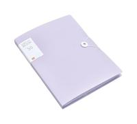 4PCS A4 30Pages Plastic Budget Binder File Folder Documents Booklet Leaflet Student Office Desk Supplies Organizer for Office(Purple)