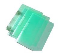 4pcs A4 Color Rotary Side Open Button Boys and Girls Learning Office Folder Swing Rod Clip PP File Storage(Green)