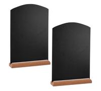 4PCS A4 Wooden Chalkboard, 297 x 210mm Double Sided Blackboard - Erasable Tabletop Chalk Board - A4 Chalk Board Sign with Stand for Party, Tables Decoration, Bar and Restaurant