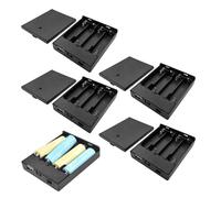 4Pcs AABattery Holder,Battery Pack for 4-6V LED Neon Signs,Black 4AA Portable USB Battery Operated Holder Box,Battery Case Box With Usb Port,Case Neon Lights Sign Power Supply for Indoor Outdoor Use