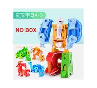 (4pcs ABCD NO BOX) GUDI Assemble Robots Transformation Action Figure Car Model Deformation Number Letters Alphabet Math