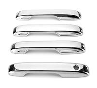4pcs ABS Chrome / Carbon Fibre Car Side Door Handle Cover Trim Fit for Honda Fit Jazz GR 2020 2021-Silver