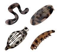 4Pcs Acetic Acid Hair Clips - Versatile Half-up Styles for Women with Thick Hair, High-end Banana Clips - Perfect Gifts for Ladies and Girls (4 Unique Designs)