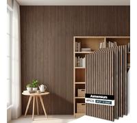 4pcs Acoustic Panels,47.2x23.6x0.4 inch Acoustical Wall Panels,Large Soundproof Panels,Self-Adhesive Sound proof Panels for Walls,Acoustic Treatment for Recording Studio&Office,Camel (walnut)