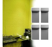 4pcs Acoustic Panels for Wall Celling, Self Adhesive Sound Proof Foam Panels, Music School/Studio Recording/Live Room Sound Dampening Cladding(Gray)