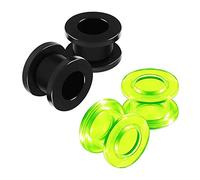 4PCS Acrylic 00g 10mm Flesh Screw Stretcher Ear Tunnel Gauge Plug Earring Lobe Piercing Jewellery 4431