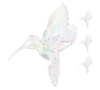 4pcs Acrylic Decorative Hummingbird Ornament Flying Birds Wall Decor