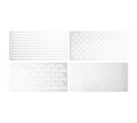 4pcs Acrylic Embroidery Stencil Set for Quilting | Quilts, Circle and Rectangle Shapes, for Hoops, Pattern Alignment Aid, Home Use the Go