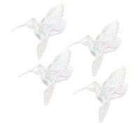 4pcs Acrylic Flying Birds Ornament Hummingbird Pendant for Decor