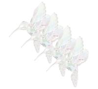 4pcs Acrylic Hummingbird Ornament Flying Bird Pendant for Garden