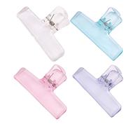 4Pcs Acrylic Paper Clip Paper Clamp for Home Kitchen