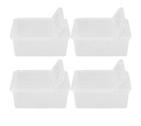 4pcs Acrylic Reptile Feeding Box for Frogs and Turtles