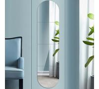 4Pcs Acrylic Soft Mirror Stickers, Full Body Mirrors 20CM 30CM Soft Acrylic Mirror Stickers Rounded Square(20 * 80 * 0.1cm)