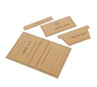 4Pcs Acrylic Template Card Holder, DIY Leather Pattern Drawing Mold, Transparent Craft Tool for Hand - Made Wallets and Small Leather Goods