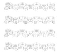 4pcs Acrylic Wave Quilting Measuring Ruler Template for Sewing