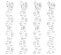 4pcs Acrylic Wave Quilting Ruler Template for Home Sewing Machines