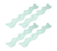 4pcs Acrylic Wavy Edge Quilt Template for Sewing and Quilting Green | Material, Frosted Back, Accurate Curved Cuts, Fits beneath Presser Feet, Easy Control for Home Machine Projects