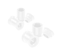 4PCS Acrylic White Internally 2g 6mm 0g 8mm Double Flared Stretcher Tunnel Gauge Plug Earring Lobe Piercing Jewellery 4451