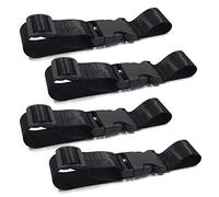 4Pcs Add A Bag Luggage Strap, Adjustable Suitcase Belt Travel Attachment, Connect Luggage Straps，Luggage Strap Jacket Gripper Adjustable Suitcase Belt (black)