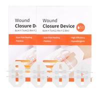 4PCS Adhesive Bandages for Surgical Laceration Repair Emergency Wound Closure Device Quick Clot No Sew Zip Stitch Wound Closure Kit for Cuts and Injuries Sterile 6CMX7CM Bandages 2 Sets（4 Piece）