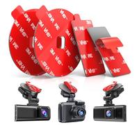 4Pcs Adhesive Sticky Pads for Front and Rear Dash Cam, Heat Resistant Round Mounting Tape for Dashcam Suction Cup Mount, Double Sided 3M Sticker Replacement Attach to Windshield, Car Window/Glass