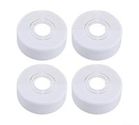 4pcs Adjustable ABS Shower Decorative Cover Split Type Shielding Plate for Angle Valve Holes, Rust-Resistant Snap-On Design in White, Black, Silver(White)