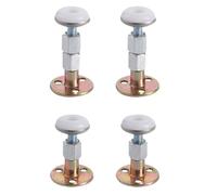 4pcs Adjustable Bed Frame Stabilizer Tool for Bedroom Wall Gap Support | Stainless Steel and Plastic Build, White Finish, Easy Installation for Renters, Light Sleepers