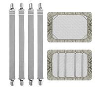 4Pcs Adjustable Bed Sheet Straps Clips, Elastic Mattress Sheet Fasteners Holder and Suspenders, Grippers to Hold Sheet, Mattress, Sofa, Couch, Table Cloth, Recliner Ironing Board Cover and More