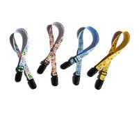 4Pcs Adjustable Bib Napkin Clips Holder - Flexible Towel Lanyard Neck Strap with Colorful Fixing Clasp for Baby, Kid, Adult, and Elderly (Color Random)