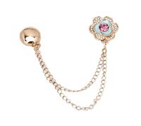 4pcs Adjustable Clothing Magnetic Clasp Seam Detachable Chain Metal Buttons Clip Shiny Alloy Cuff Fixing Magnet Pin Pants for Trouser,Sleeve(ColorC)
