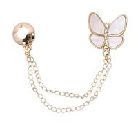 4pcs Adjustable Clothing Magnetic Clasp Seam Detachable Chain Metal Buttons Clip Shiny Alloy Cuff Fixing Magnet Pin Pants for Trouser,Sleeve(ColorG)