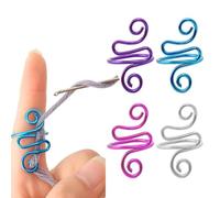 4PCS Adjustable Crochet Rings for Finger - Knitting Loop Yarn Guide Finger Holder, Comfortable Knitting Accessories for Knitters