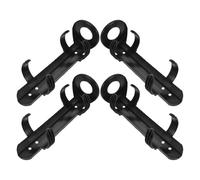 4pcs Adjustable Fire Extinguisher Wall Bracket with Non Slip Pads | Heavy Duty Reinforced Plastic Material, Tool Free Setup, Shock Absorption Design, Fits Metal Panels