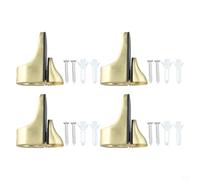 4PCS Adjustable Glass Shelf Brackets Wall Mounted Support Zinc Alloy Chrome Finish 3-22mm Glass Thickness Home Improvement Hardware(gold)