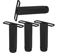 4Pcs Adjustable Height Support Leg for Bed Frame,Bed Center Slat Heavy Support Leg,Metal Steel Furniture Foot Legs,for Bed Sofa Cabine Accessories,with Screws (20cm/7.9in,T-Shaped)